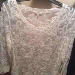 Capri large white lace top